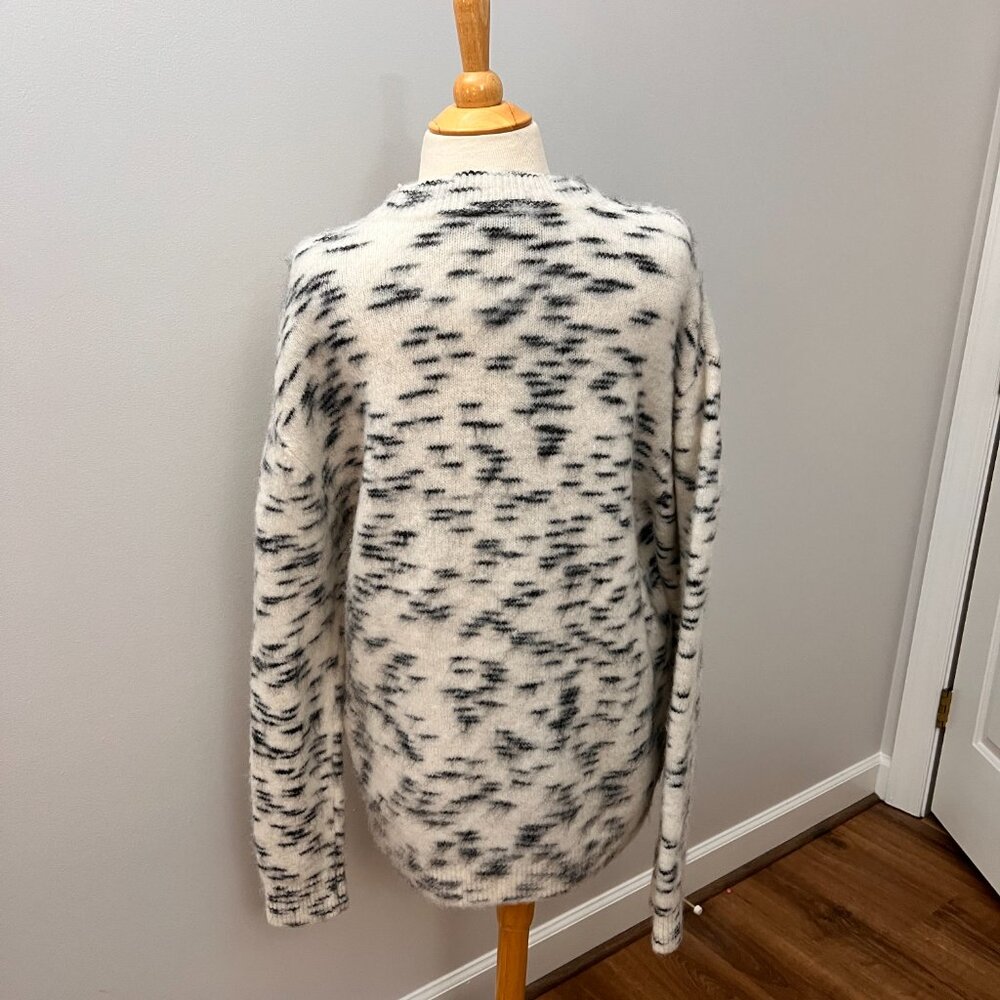 Acne Studios Black White Wool Mohair Blend Sweater Sz M - Picture 10 of 10